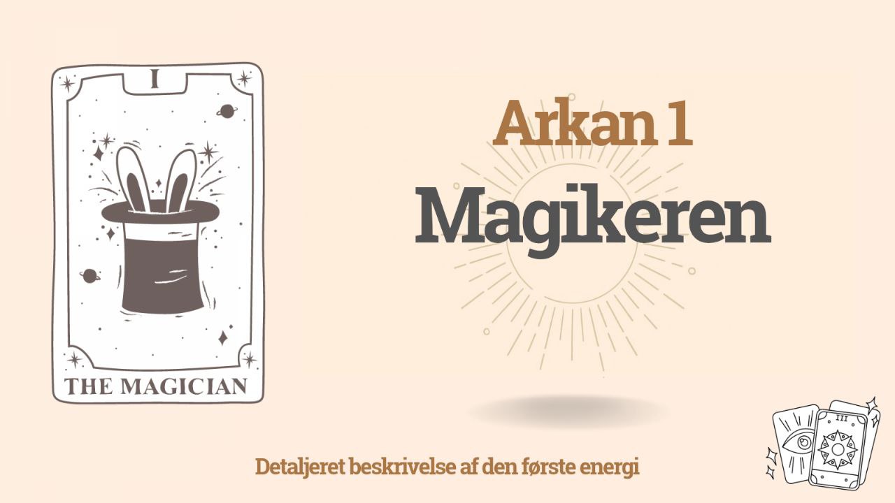 Første arkan (1) i Skæbnematricen – Magikeren, Troldmanden 1 Første arkan (1) i Skæbnematricen – Magikeren, Troldmanden