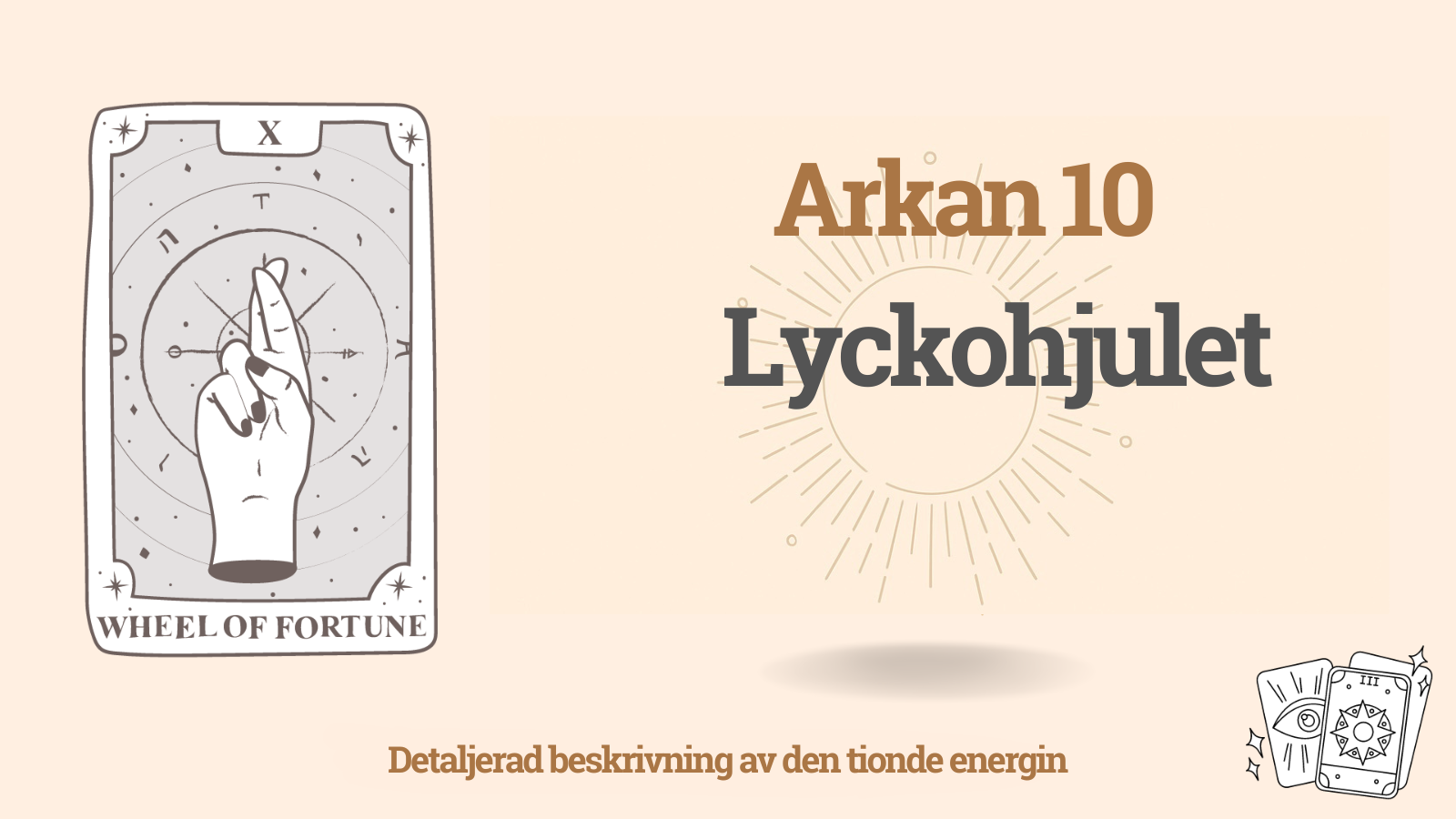 Tionde Arkan i människans Ödesmatris: Lyckohjulet (10 energi)