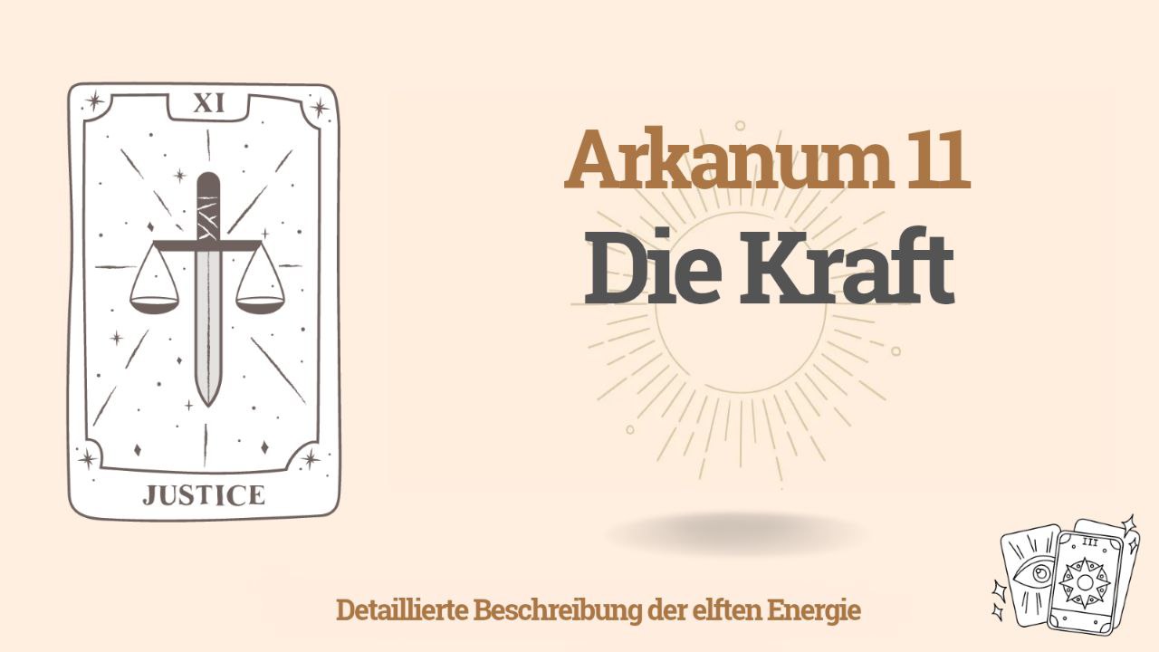 Die elfte Arkana in der Schicksalsmatrix: Die Kraft (11 Energie) 1 Die elfte Arkana in der Schicksalsmatrix