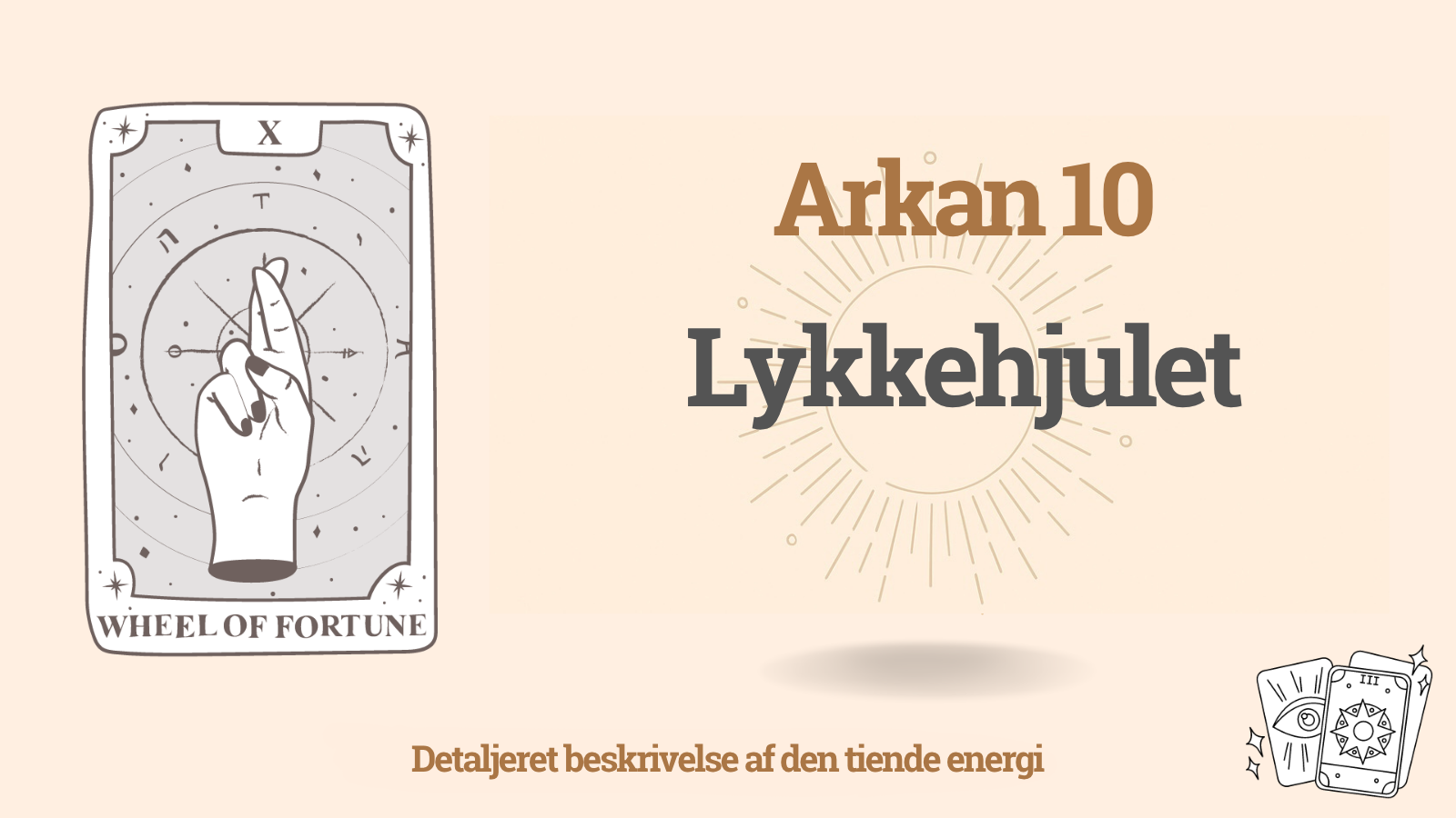 Den tiende Arkan i menneskets Skæbnematrice: Lykkehjulet ( 10 energi)