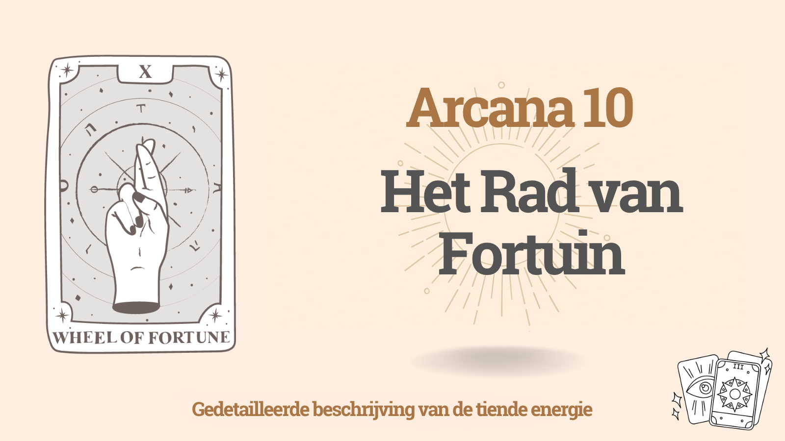 De tiende Arcana in de Matrix van het Lot van de mens: Het Rad van Fortuin (10 energie)