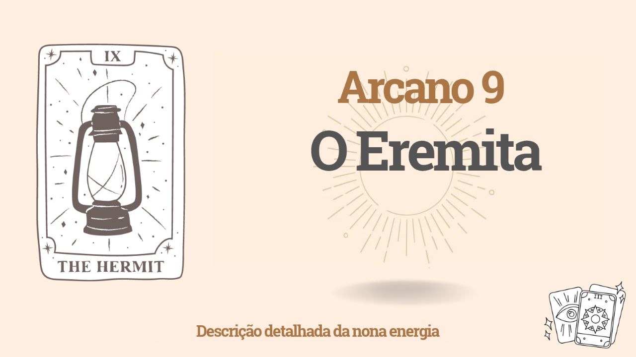Nono Arcano na Matriz do Destino: O Eremita (9 energia) 1 Nono Arcano na Matriz do Destino: