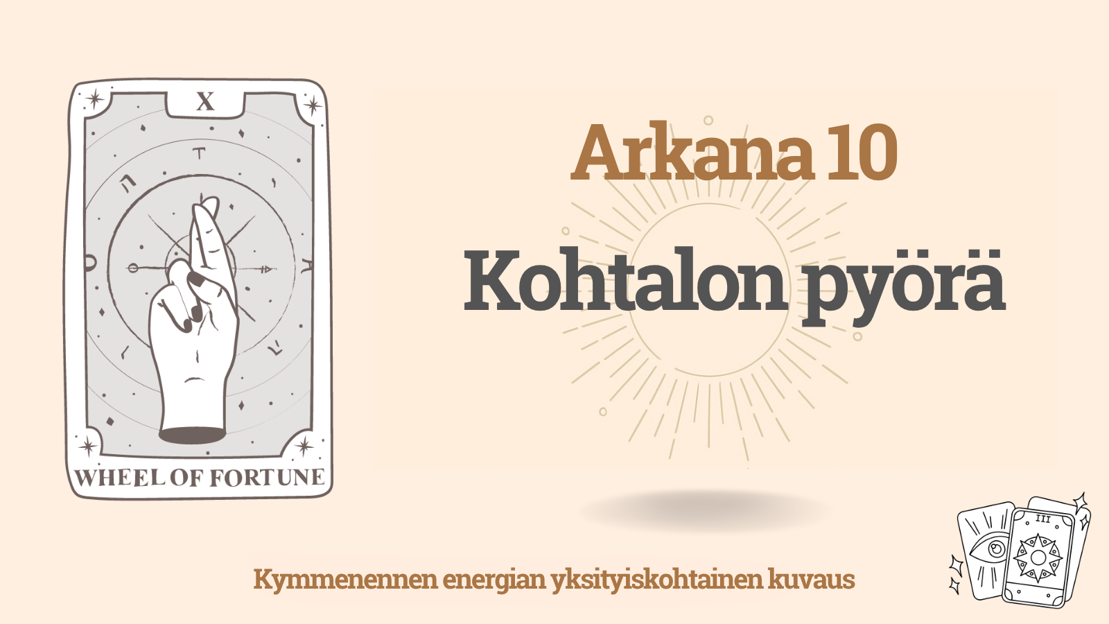 Кymmenes Arkana Kohtalon Matriisissa: Onnenpyörä (10 energia) 1 Кymmenes Arkana Kohtalon Matriisissa: Onnenpyörä (10 energia)