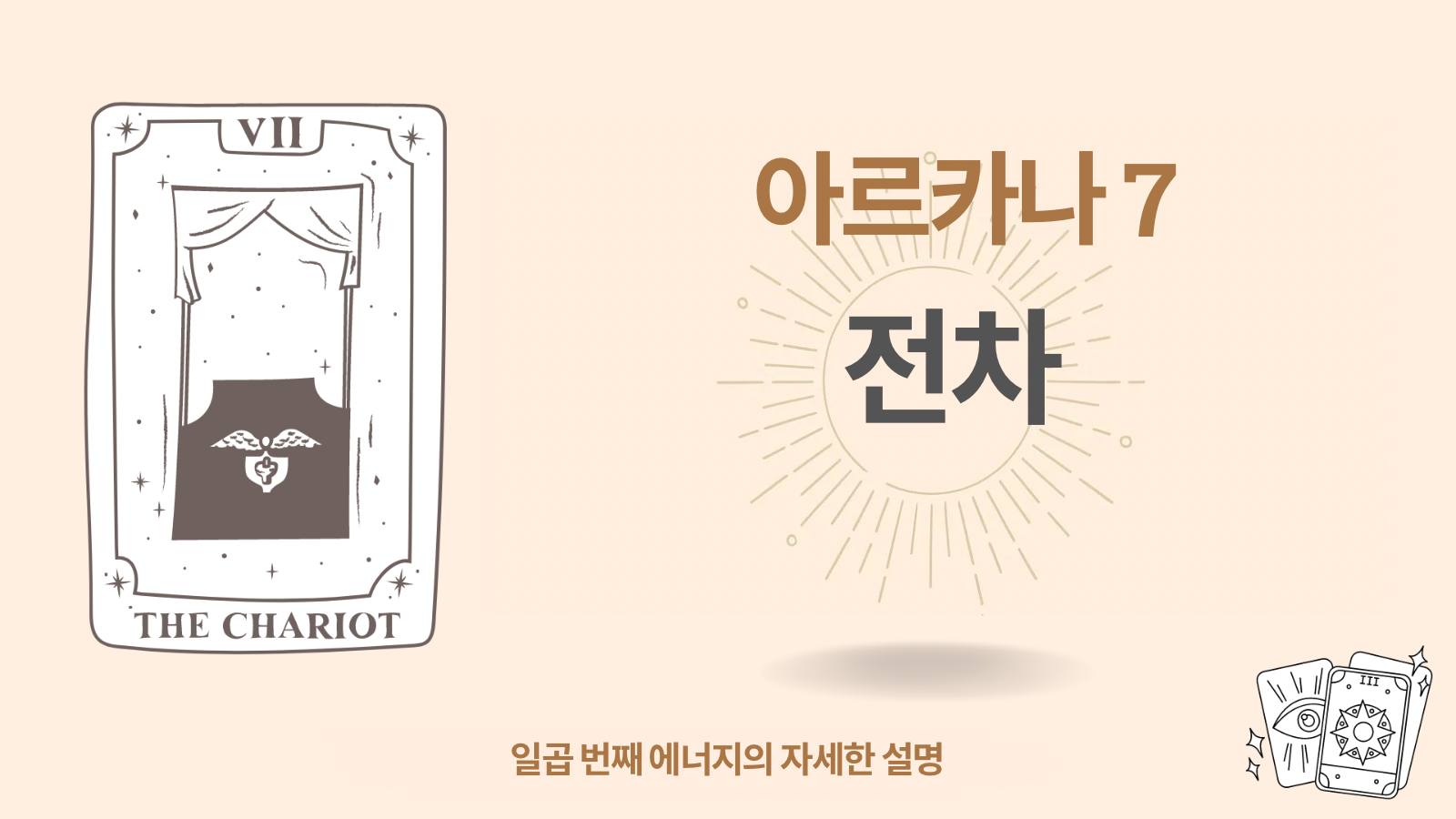 운명의 매트릭스의 일곱 번째 아르카나: 전차 (7 에너지 )