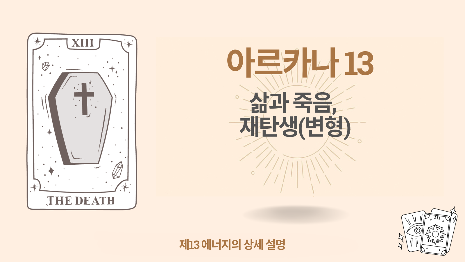 운명의 매트릭스에서 열세 번째 아르카나 (13): 삶과 죽음, 재탄생(변형) 1 운명의 매트릭스에서 열세 번째 아르카나 (13): 삶과 죽음, 재탄생(변형)