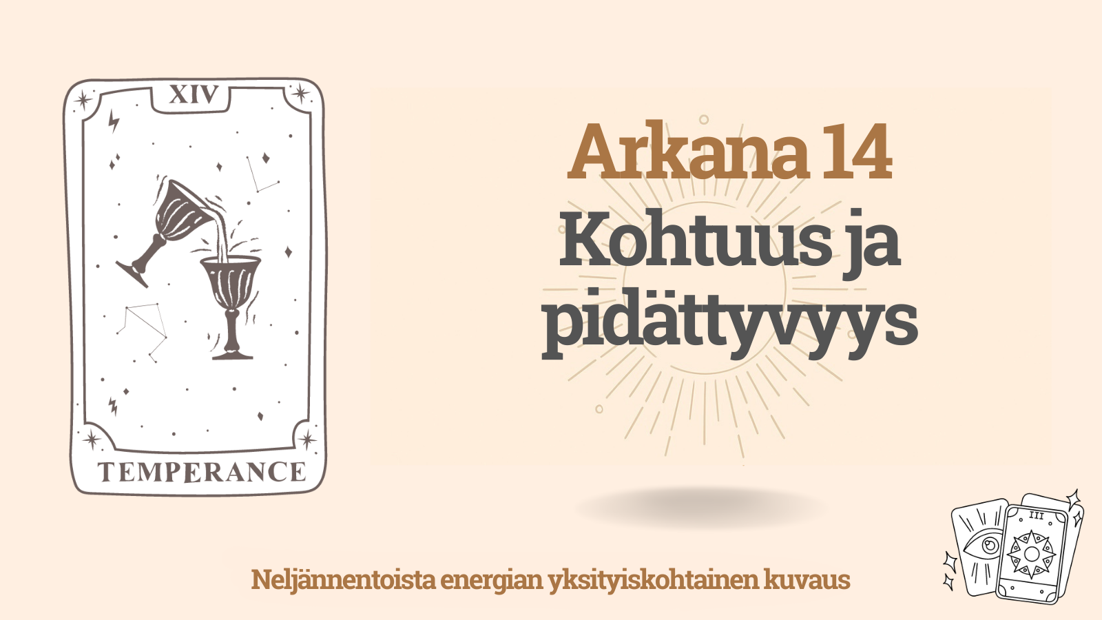 Neljästoista Arkana Kohtalon matriisissa: Kohtuus ja Pidättyvyys