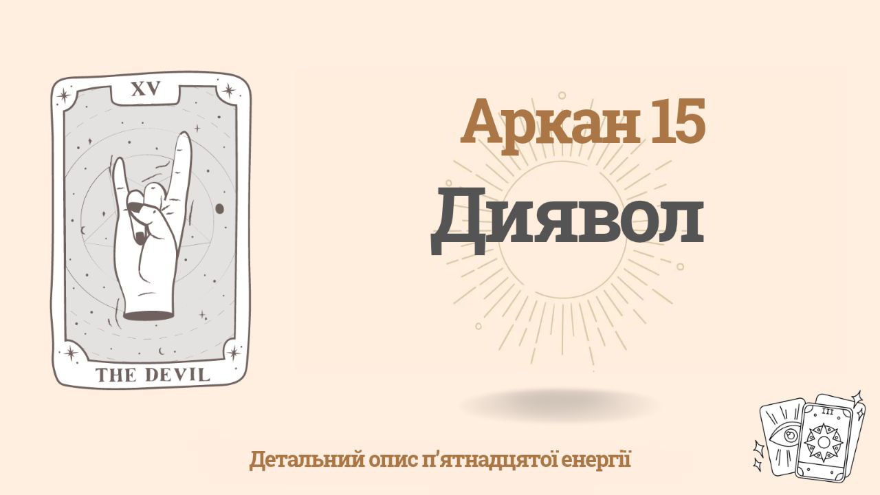 15 аркан в Матриці долі людини: Диявол 1 15 Аркан у Матриці долі людини: Диявол (XV)